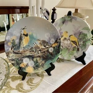 2 Decorative Plates, W. I. George, “Lyrical Beginnings” & “Mother’s Melo…